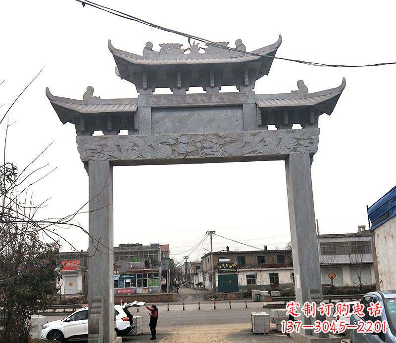 三明精美大理石牌坊石雕