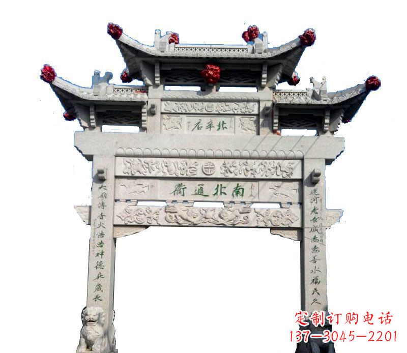 三明精美石牌坊雕塑