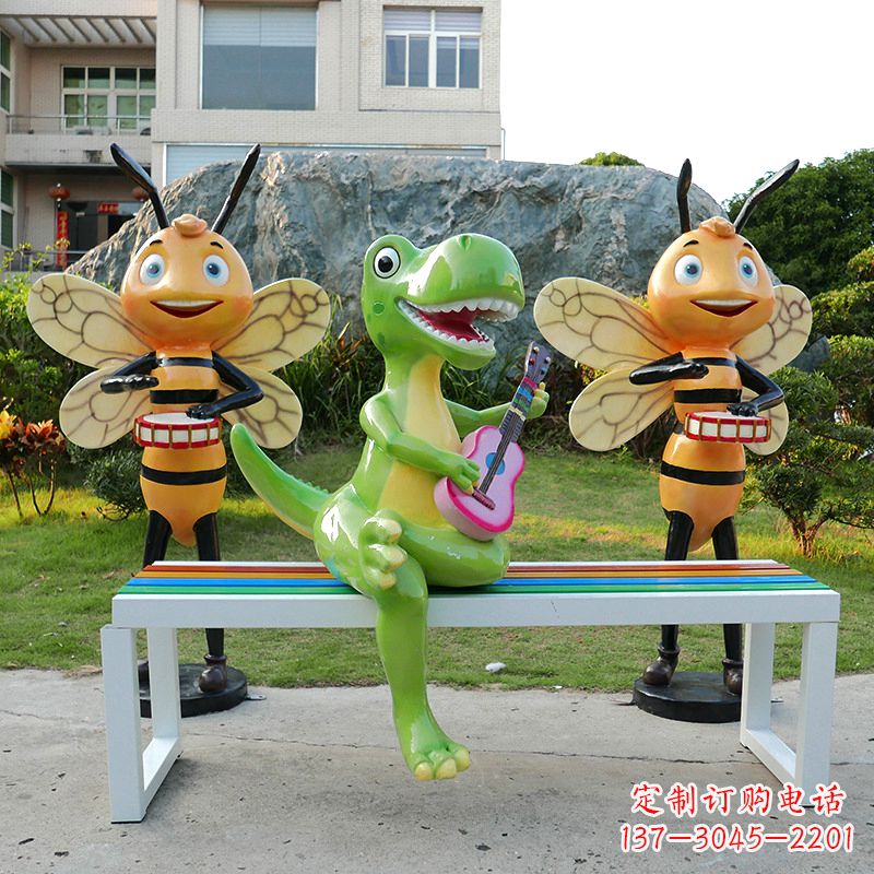 三明吉他恐龙雕塑