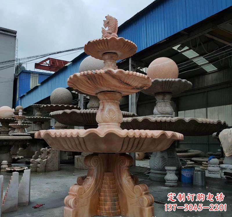 三明高品质跌水钵石喷泉雕塑