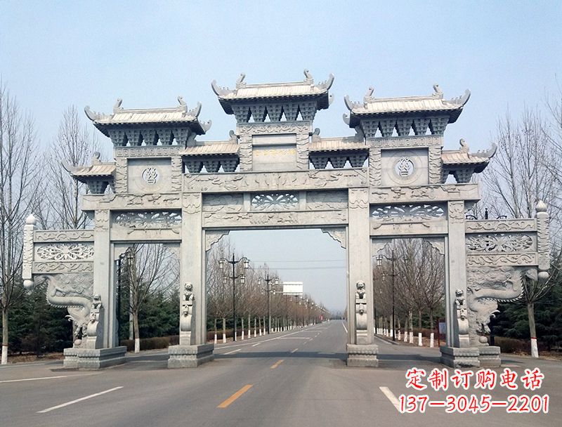 三明中领雕塑装饰性牌坊雕塑