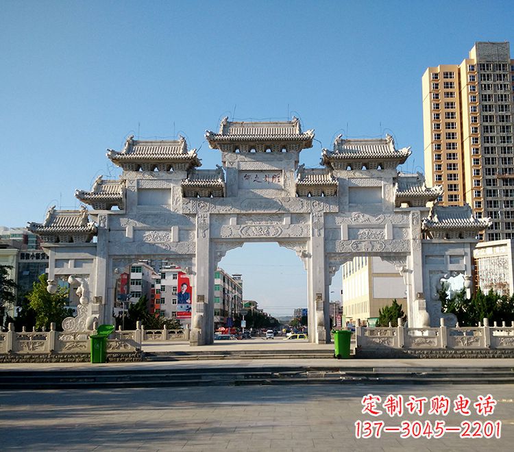 三明精致锻铜牌坊雕塑