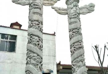 三明精美华表雕塑 别具风格