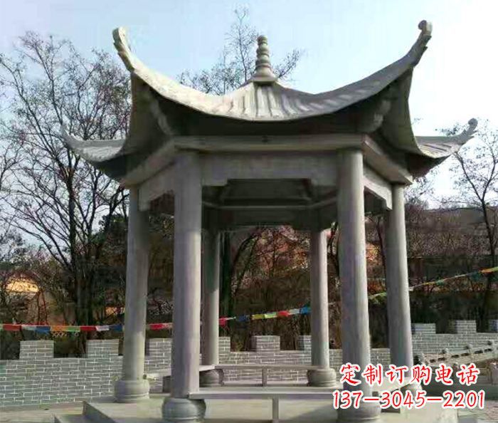 三明仿古六角凉亭石雕