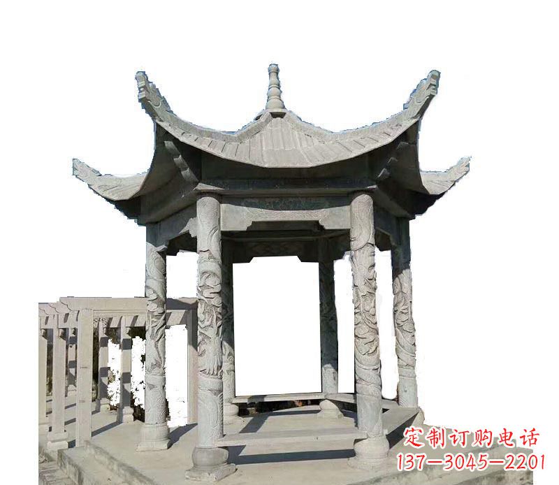 三明传统风格凉亭石雕