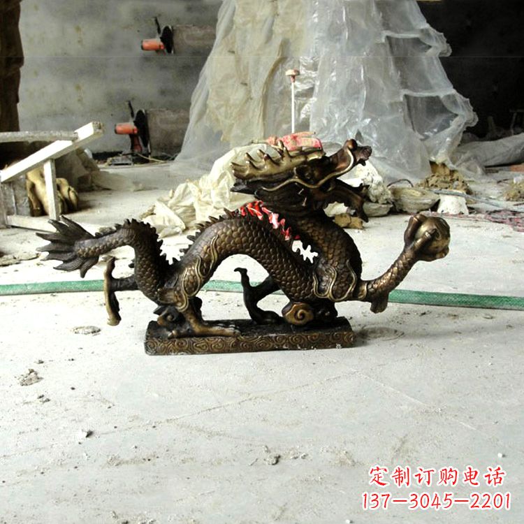 三明精美仿古龙铜雕塑