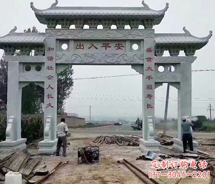 三明仿古石牌坊石雕