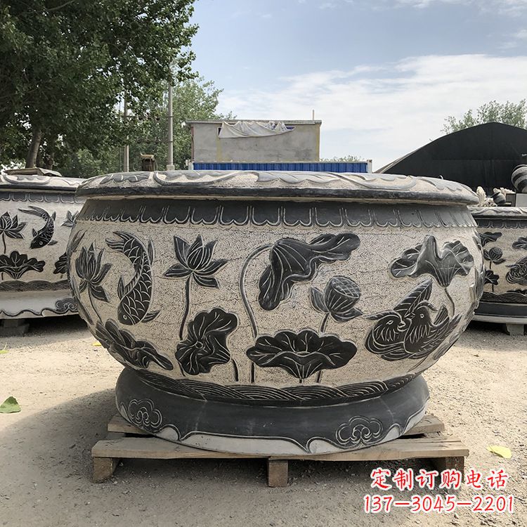 三明精美仿古花盆雕塑