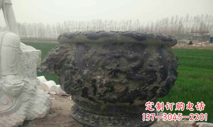 三明仿古圆形水缸石雕