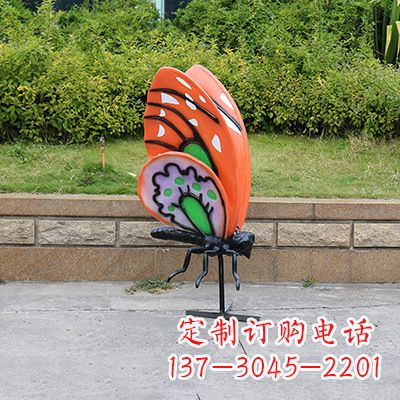 三明高端红色蝴蝶雕塑