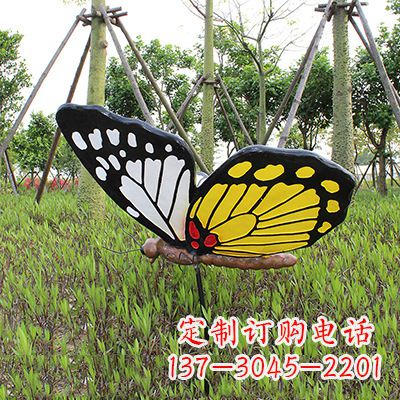 三明 黄白黑款蝴蝶雕塑