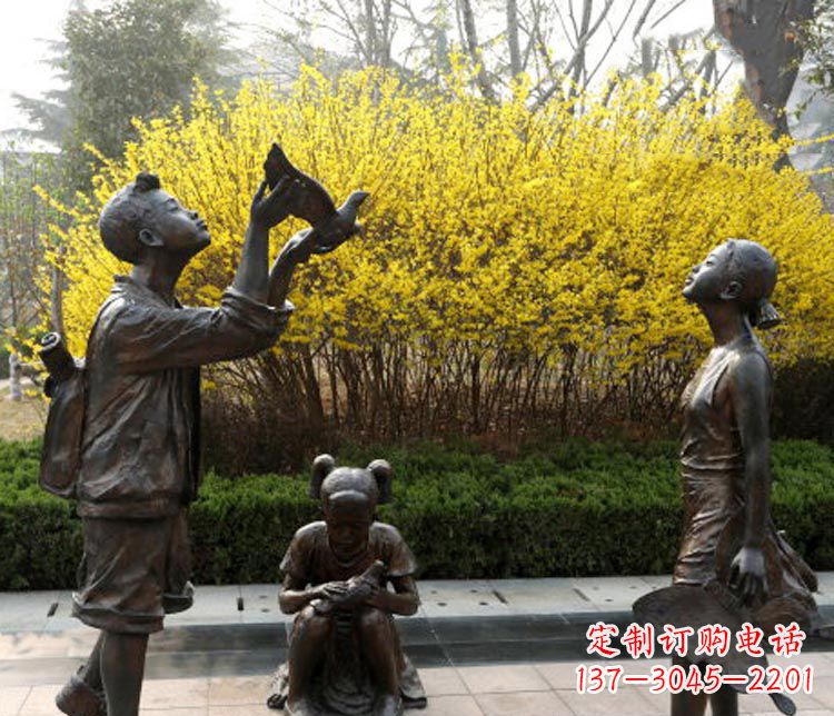 三明精致可爱的儿童铜雕