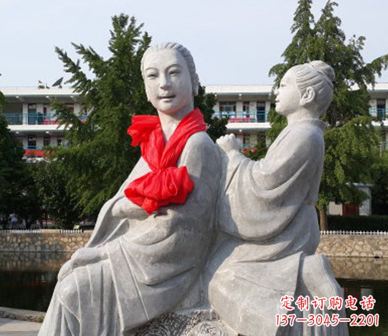 三明爱与温柔——领雕”母亲”石雕景观装饰
