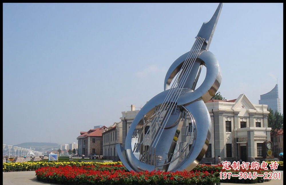 三明YFZD-001不锈钢抽象大提琴雕塑