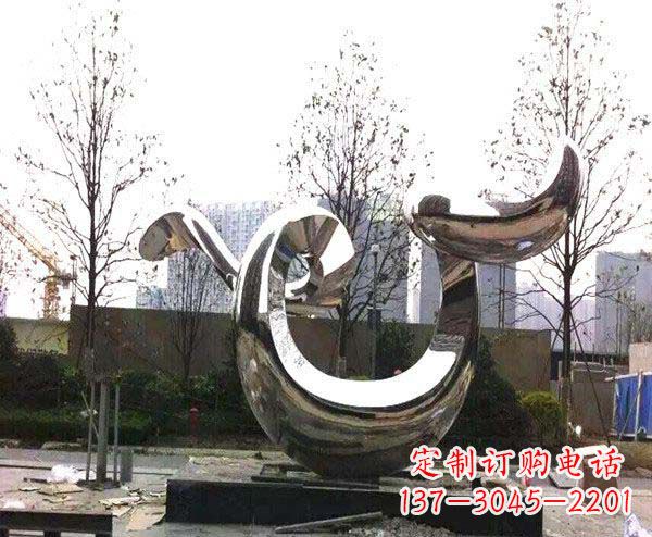 三明新品发布不锈钢抽象鲸鱼雕塑