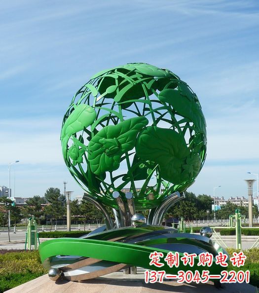 三明不锈钢镂空荷叶青蛙雕塑