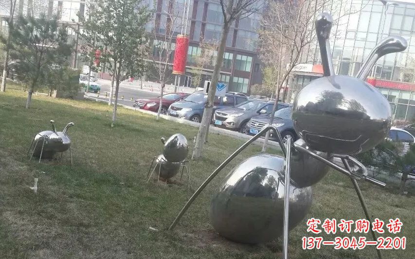 三明中领雕塑—不锈钢蚂蚁雕塑