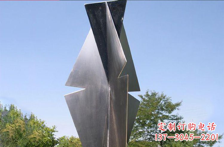 三明不锈钢树叶雕塑更新公园景观
