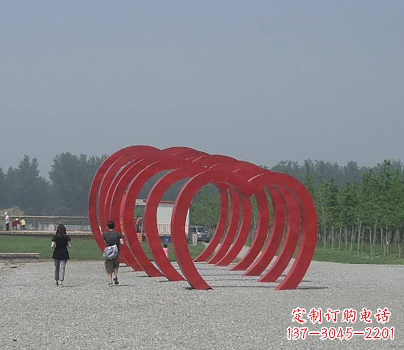 三明不锈钢心形拱门雕塑