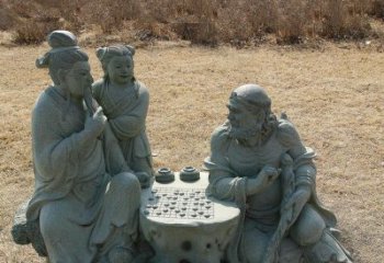 三明八仙下棋铜雕塑