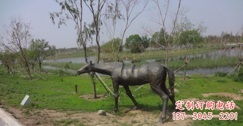 三明公园抽象马景观铜雕