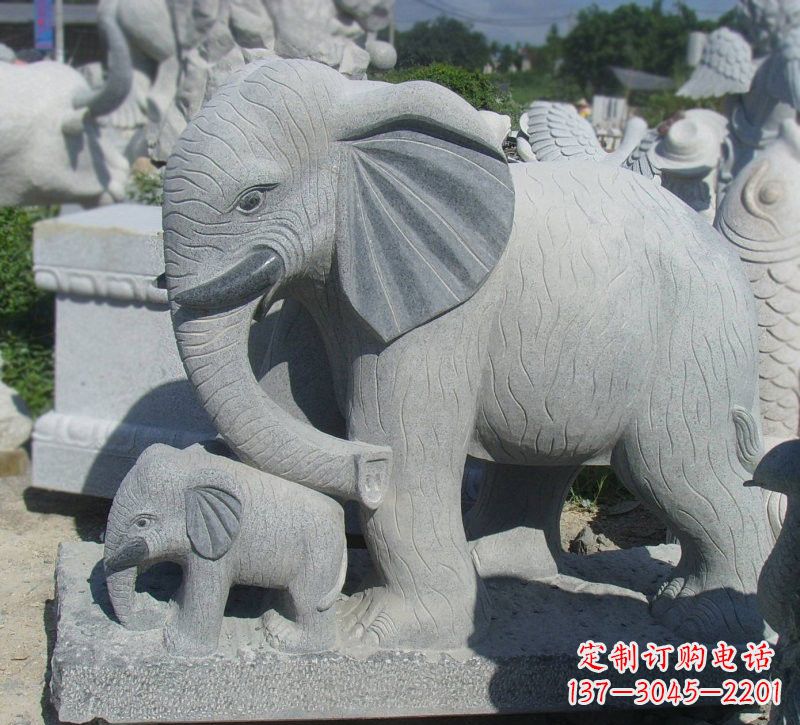 三明公园大理石大象雕塑