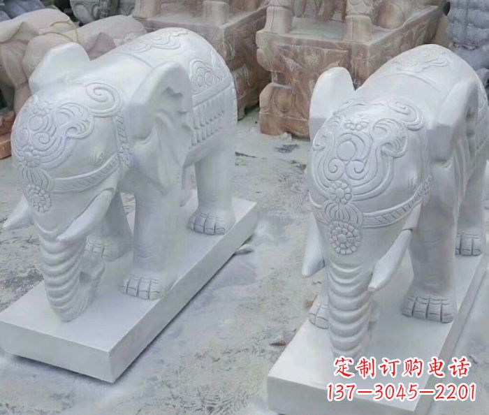 三明高雅雕塑招财石雕大象