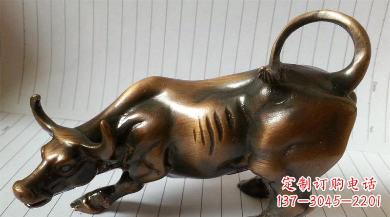三明公园动物华尔街牛铜雕