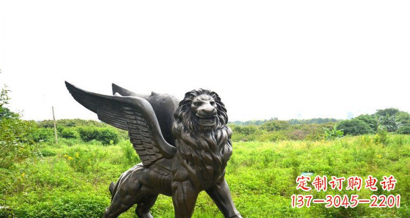 三明公园飞狮动物铜雕