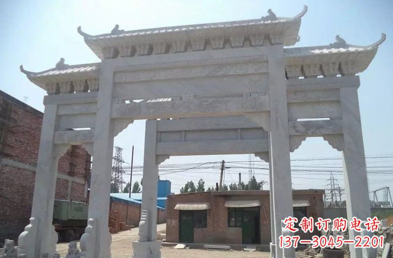 三明牌坊石雕 – 三门牌坊石雕,极具风格的艺术品