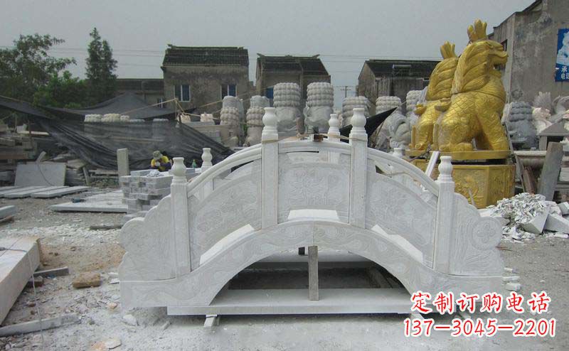 三明精美的大理石拱桥雕塑
