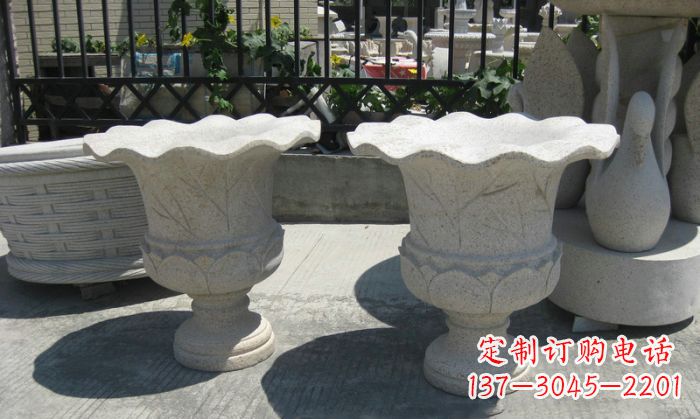 三明大理石花盆雕塑