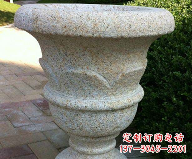 三明大理石花盆石雕,为您的景观添色彩