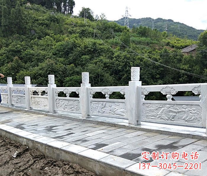 三明专为公园景观定制的大理石栏板石雕