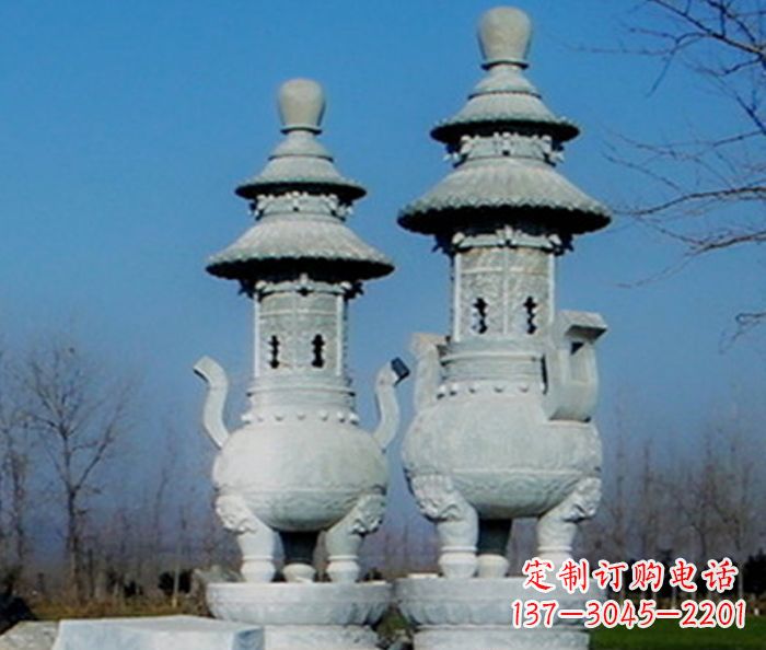 三明公园景观仿古石雕香炉