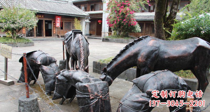 三明公园马动物铜雕 (7)
