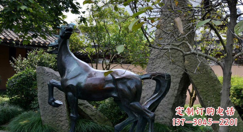 三明公园马动物铜雕 (6)
