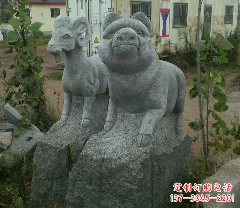 三明优质动物猪石雕