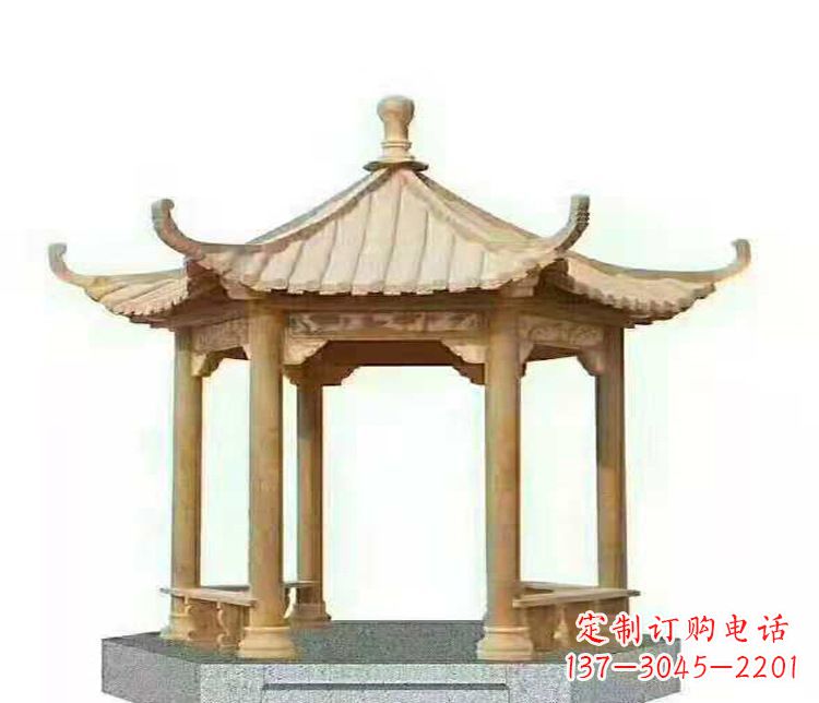 三明晚霞凉亭石雕