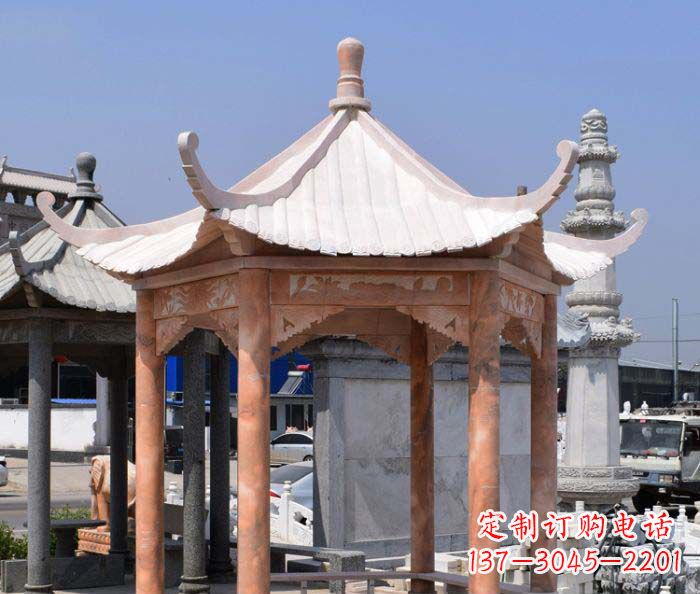 三明中领雕塑设计凉亭雕塑,清新简约添美感
