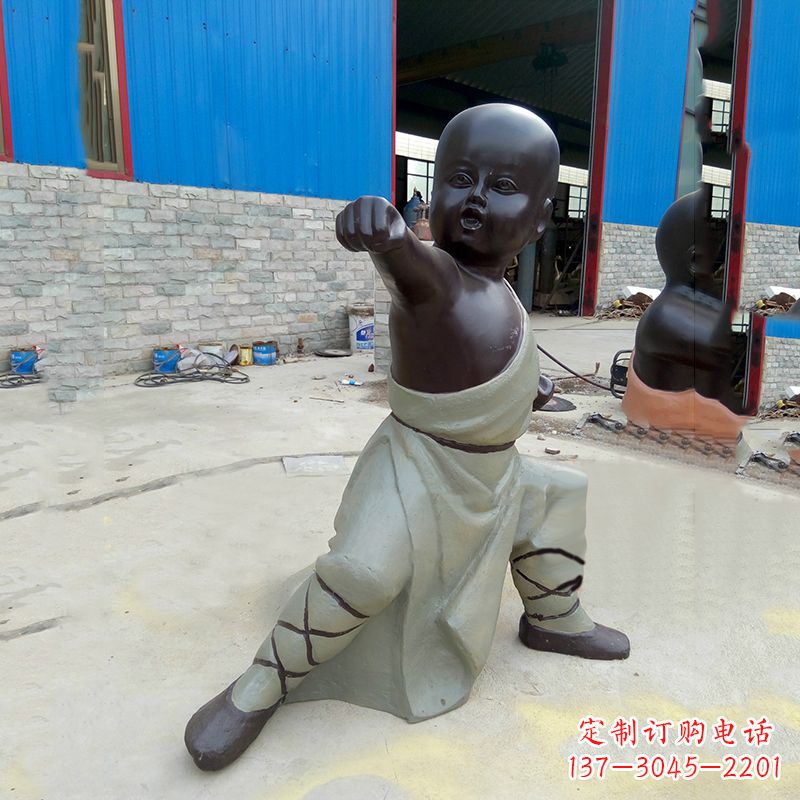 三明精致和尚铜雕塑