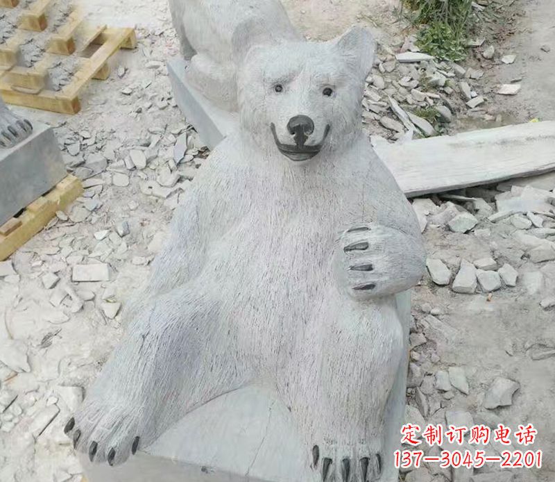 三明精美狗熊石雕