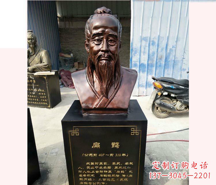 三明铸造古代名医扁鹊胸像，展现生命的传承之美