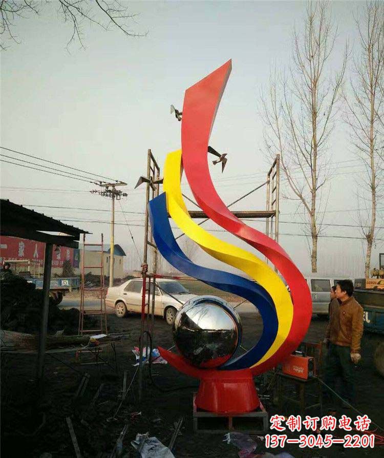 三明不锈钢彩色凤凰雕塑