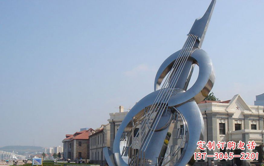 三明广场不锈钢大提琴雕塑
