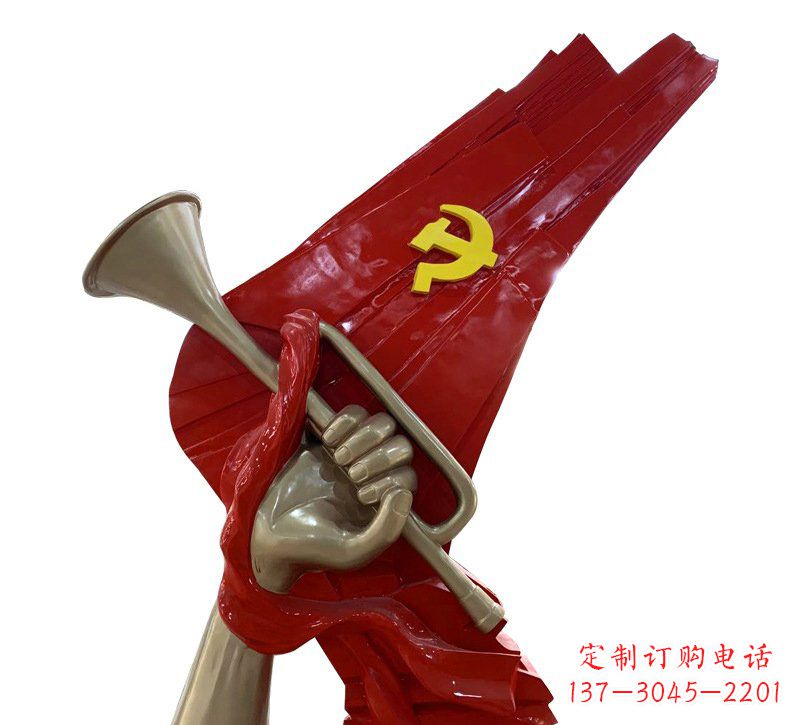 三明优质不锈钢党旗雕塑