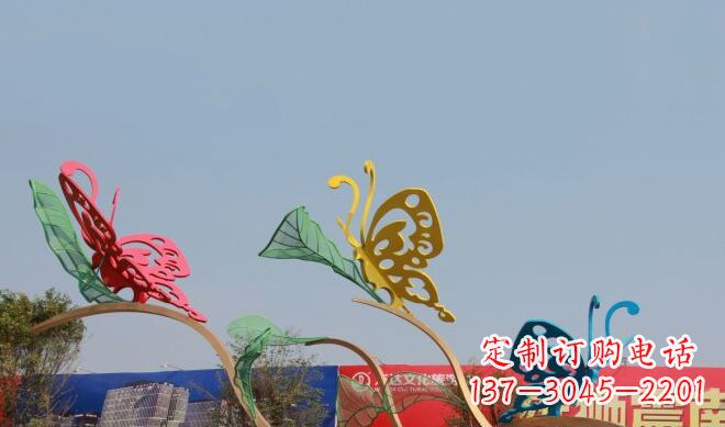 三明广场不锈钢蝴蝶雕塑