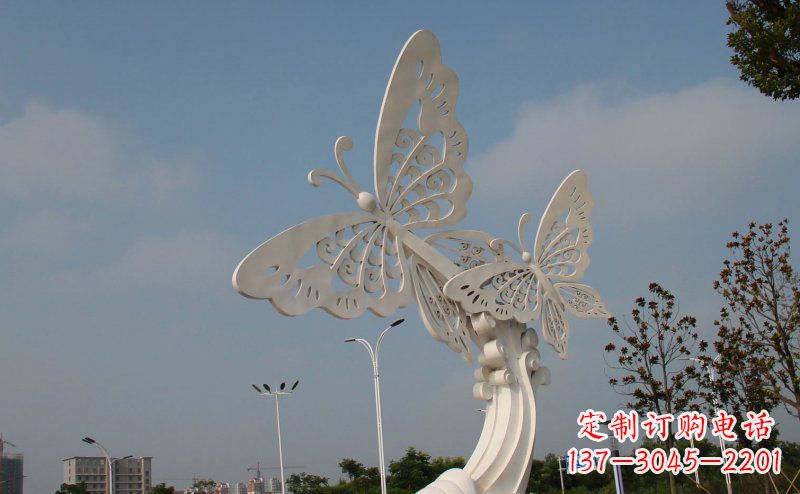 三明完美的蝴蝶不锈钢雕塑