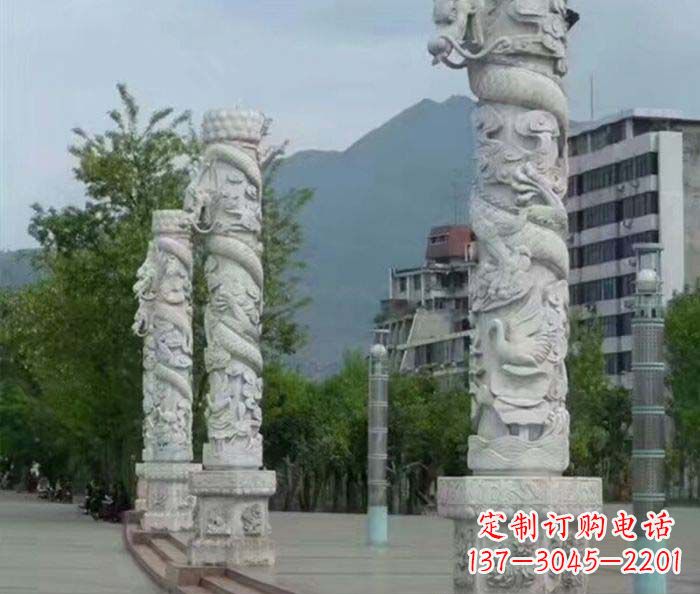 三明定制精美的盘龙柱石雕