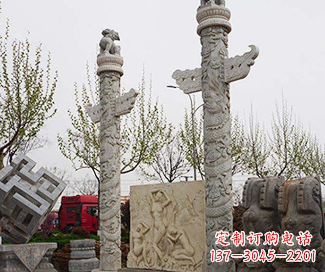 三明盘龙柱石雕华丽装点美丽家园